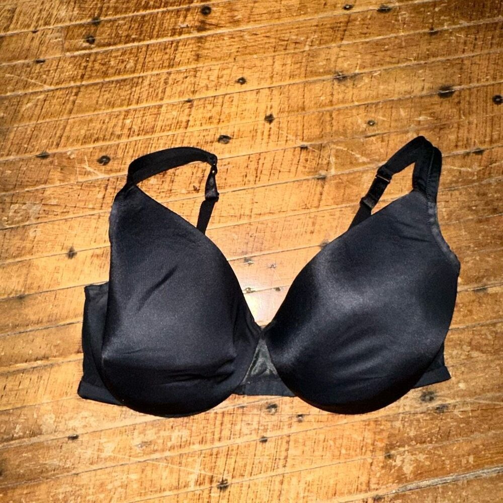 Cacique black full figure smooth lingerie 40F bra
